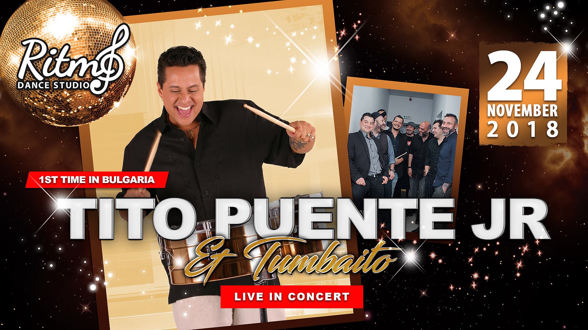 RITMO DANCE STUDIO PRESENTS: Tito Puente Jr & Tumbaito за ПЪРВИ ПЪТ в България - Live Salsa Concert and Party